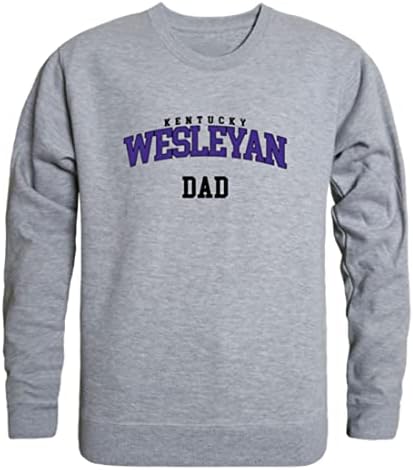 W República Kentucky Wesleyan College Panteras Dadro de Fleece Crewneck Pullover Sweatshirt Black
