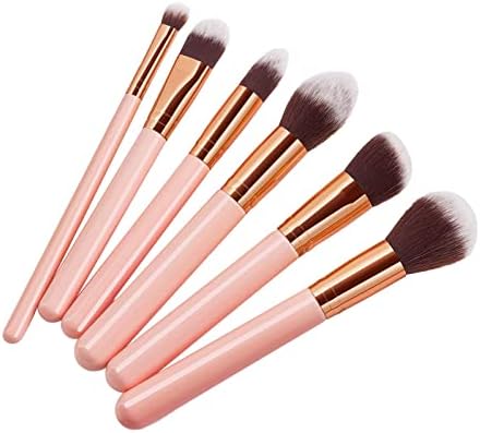 Escova de maquiagem Vefsu Fundação síntética avançada Fundação em pó Povento de maquiagem Cosméticos Cosméticos sobrancelha Povento de Lips Brush 6 Pacote de gato macio