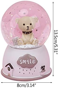 Globos de neve para crianças Little Bear Crystal Ball for Home Decoration Statuines Resin Music Box Modelo Modelo Presentes de Aniversário