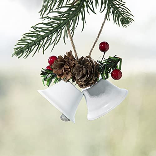 Decoração de árvore de Natal Creative Gold Gold Red Metal Bell Pingente Decoração de Natal Pinecone Pingente de frutas de frutas de