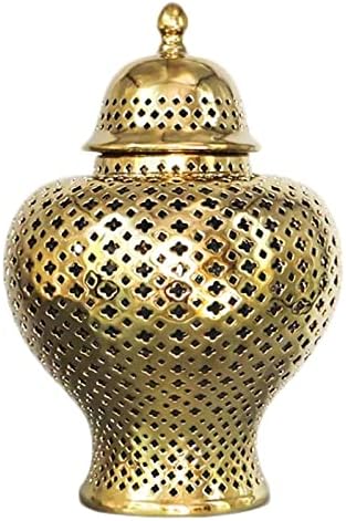 Bhui Tradicional Jar Jar Templo Jarra Escritada Lattice com Tampa Jarra de Cerâmica Lanterna Decorativa Vaso Decorativo para