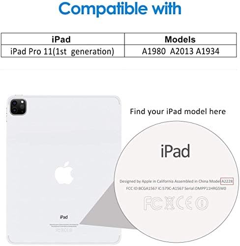 Caixa de capa inteligente S-Tech para Apple iPad Pro 11 polegadas Tri Fold Kickstand