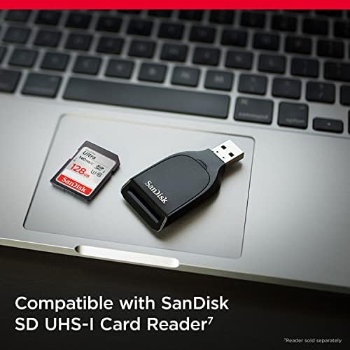 Sandisk 128GB Ultra SDXC UHS-I Memory Card-até 140MB/S, C10, U1, Full HD, cartão SD-SDSDUNB-128G-GN6IN