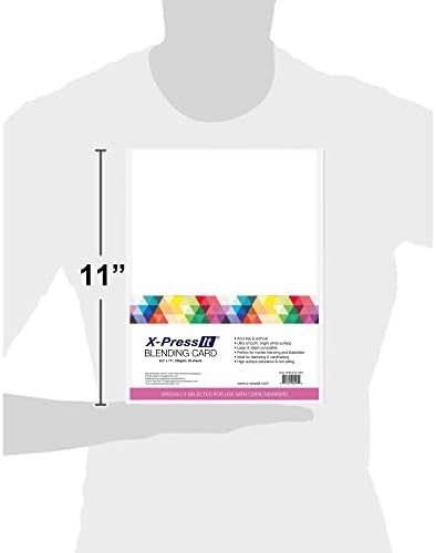 X-Pressione o papel de mistura de papel branco de 8,5 ”x 11” 25 folhas