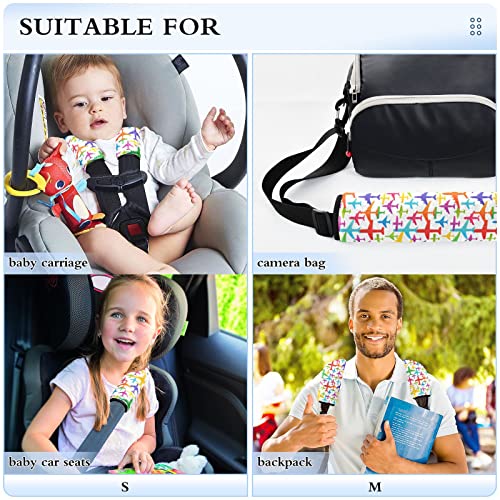 Tampas de alça de assento de carro de avião para crianças bebês 2 pcs tiras de assento de carro almofadas de almofada de ombro protetor