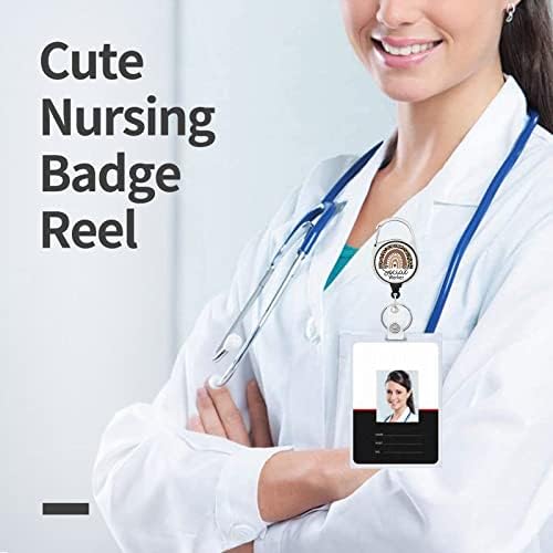 Bolos de crachá titular do chaveiro retrátil Pesado com clipe de identificação para enfermeiro Nome do cartão -chave Tag Social Worker Work Medical