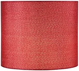Aspen Creative 31107, tambor de capa de aranha contemporânea de tambor de capa dura, rico tecido de textura de burla vermelha, 12 superior x 12 inferior x 10 altura