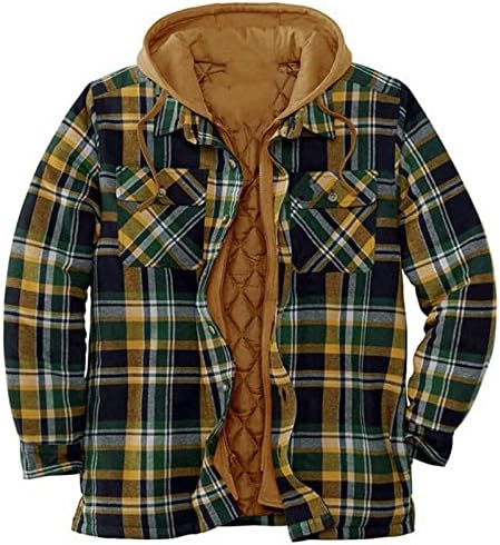 Jaqueta de barracão forrada de pxloco para homens, masculino de botão de botão ladeado para baixo, adicione veludo para manter