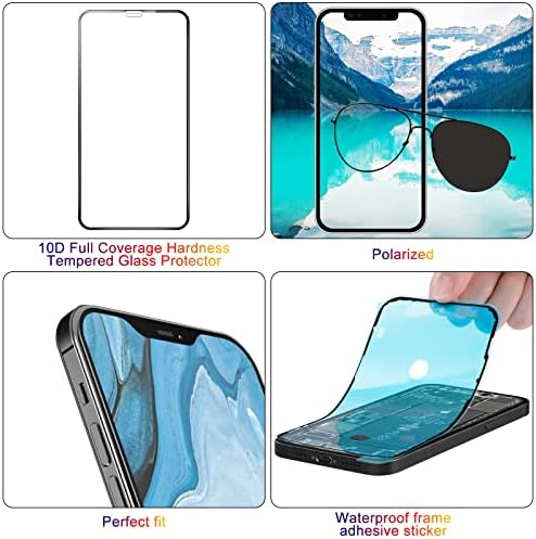 Tela para iPhone 12 / iPhone 12 Pro Solução Substituição 6.1 '3d Touch LCD LCD Complete Kit Digitalizer Digitalizador Conjunto, adesivo à prova d'água, vidro temperado 10D, ferramentas