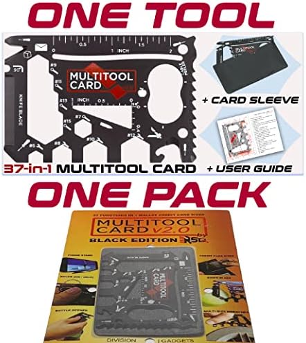 Pacote de carteira de carteira de prata [1-tool-in-1-pack] + Carteira preta Multitool Card [1-tool-1-Pack].
