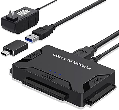EYOOLD SATA IDE para USB 3.0 Adaptador, conversor de leitor de recuperação de disco rígido externo para unidades de 2,5