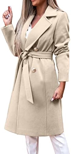 Kulywon feminina feminina casaca de lã Blusa fina casaco fino jaqueta longa damas finas faixas compridas elegantes jaquetas leves