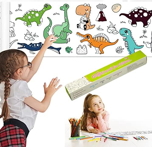 Rolo de desenho infantil, Childrens Coloring Art Paper Roll for Kids, papel de desenho artesanal Roll Coloring Paper