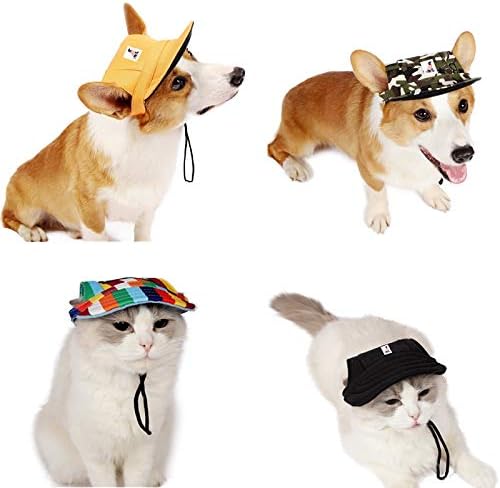 Chapéus de cachorro gogobuddy, 8 pacotes de compassos de beisebol de beisebol de estimação de beisebol de beisebol