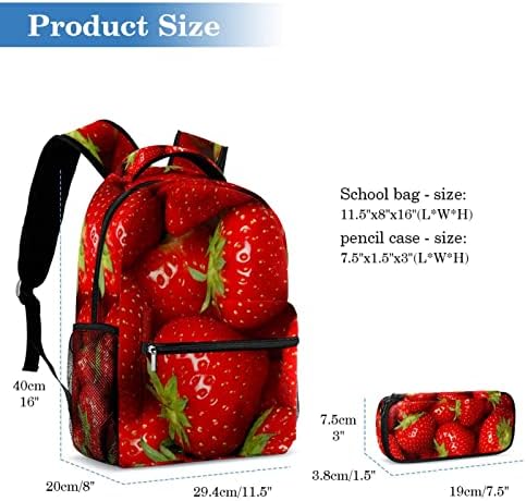 Mochila de viagem VBFOFBV para mulheres, caminhada de mochila ao ar livre esportes mochila casual Daypack, Strawberry de frutas
