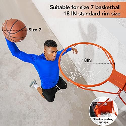 Aro de basquete seray com altura de 4,8 a 10 pés ajustável para crianças/adultos, aro de basquete portátil ao ar livre