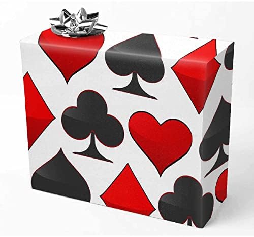 Poker de jogo de jogo de aposta interessante 58 x 23 papel de embrulho perfeito para sacolas de presente, artesanato de bricolage,