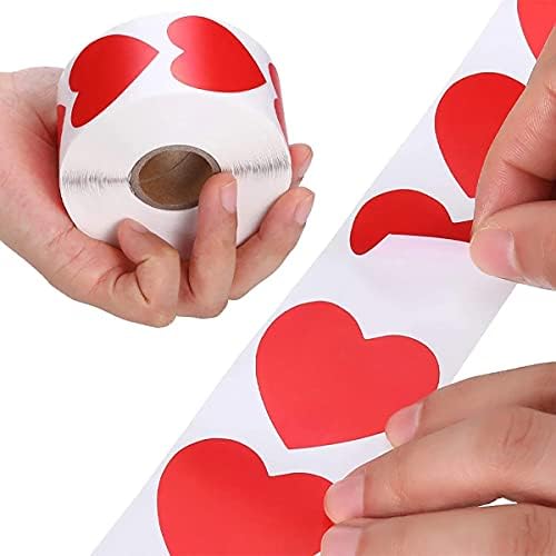 ECYC 500 PCs 1 polegada Adesivos de coração, adesivos de coração de amor adesivos decorativos para decoração de envelope de scrapbooking de casamento, amarelo