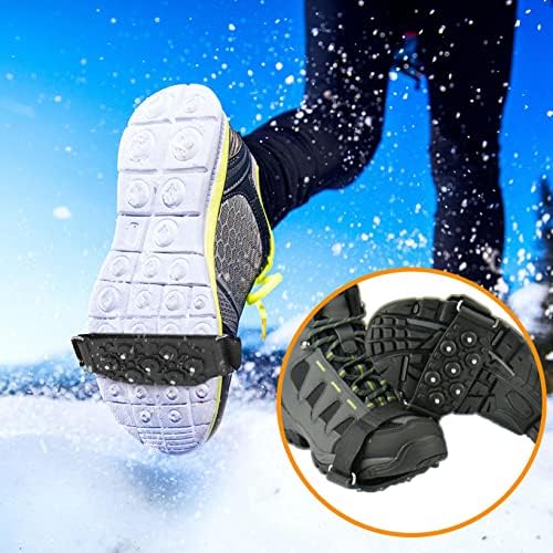Grippers Snow agarra sapatos de inverno botas tira de metal spikes Studs Universal, Grippers para sapatos e botas