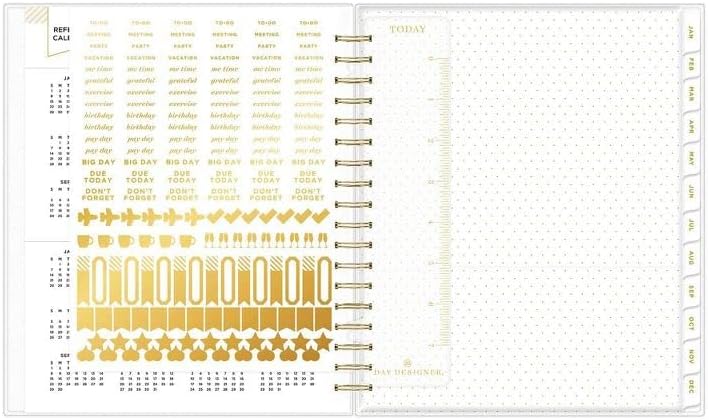 Day Designer for Blue Sky julho de 2023 -June 2024 Hom. Dily Dily & Monthly Planner, 8 x 10, cobertura flexível fosca, caneta de gel e caneta de caneta de caneta da TheBeliver LLC