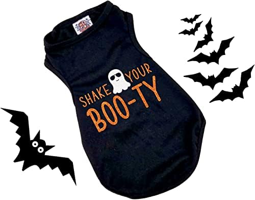 Agite sua camisa de cachorro de Halloween de Boo-Ty | Traje de cachorro de Halloween