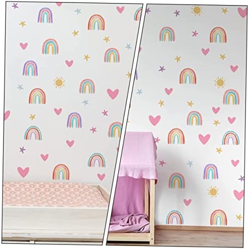 Abaodam 3 sets Rainbow Star Star Startador Removível adesivos de parede Decoração do quarto das crianças PVC Love