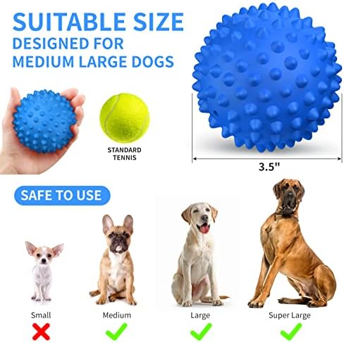 Brinquedos de cão de bola estridentes para cães grandes, brinquedo de cachorro Apasiri, bola de cachorro indestrutível