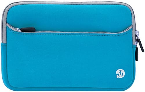 Azul com acabamento cinza Slim Protective Soft Neoprene Sleeve para Kindle Touch e Charger de carro USB e carregador de casas USB