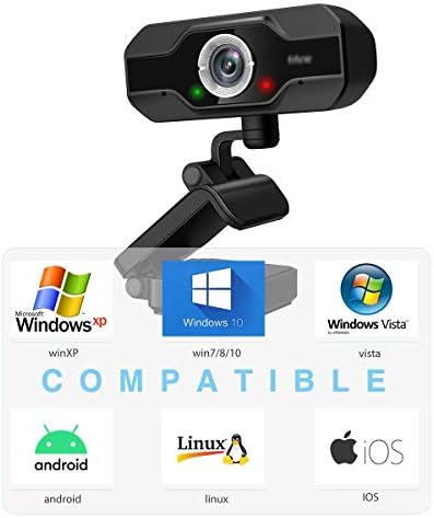 GFDFD 1080P FULL HD PC Webcam para desktop e laptop USB, Webcam de transmissão ao vivo com microfone HD Video, para chamadas de vídeo
