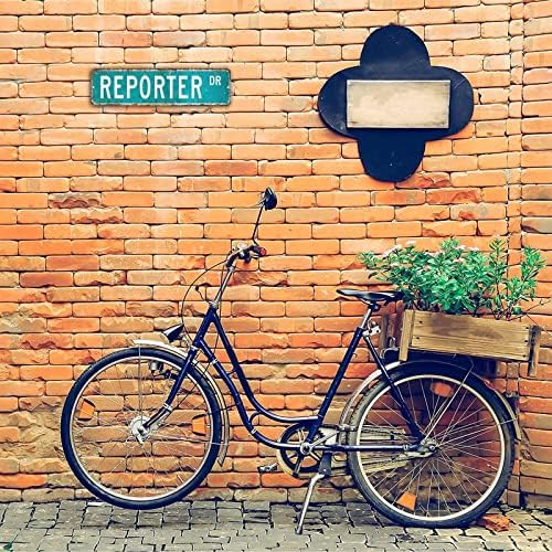 Repórter Retro Street Sign, Repórter Gift Wall Art Sinal Decorativo, Repórter Sinal de metal personalizado para decoração