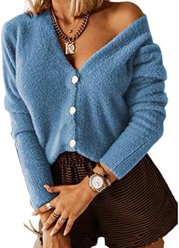 Tupomod Sweater de grandes dimensões colete para mulheres, blusas de manga longa para mulheres trabalham com suéter de inverno