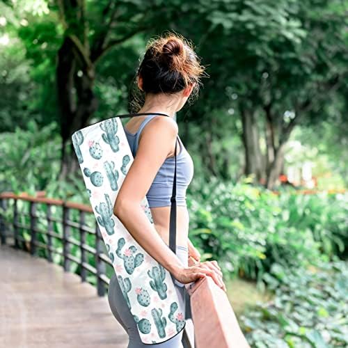 Ratgdn Yoga Mat Bag, Cactus Padrão Exercício de ioga Portador