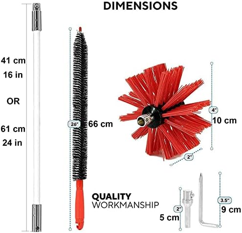 Chimney Sweep Kit Chimney Power Sweeping Set, Chimney Brush Drill Drill Powered Rotary Cleaning Sweeping Kits com