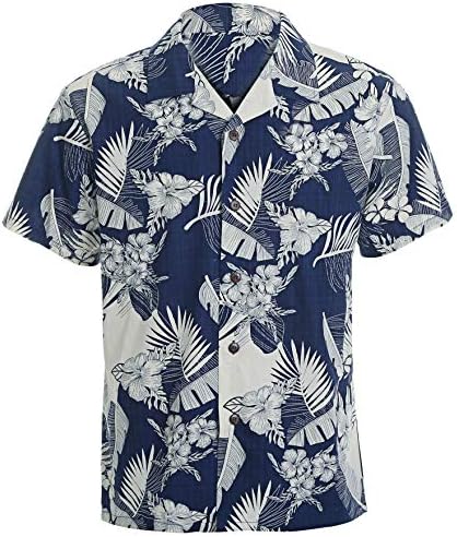 Ano no ano fora da camisa havaiana, camisas havaianas regulares para homens com efeito rápido