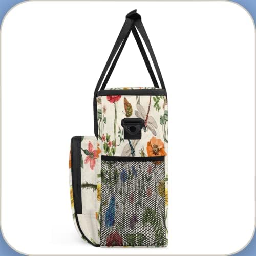 Mãe de cafeteira de viagem, Bolsa de armazenamento portátil de Flor Butterfly Summer Butterfly Flor Adequada para máquinas