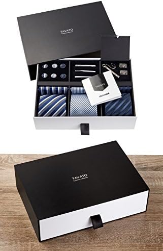Premium Men's Gift Tie Set Silky Gcoectie Pocket Squares Clipes Tie ClipLinks para homens