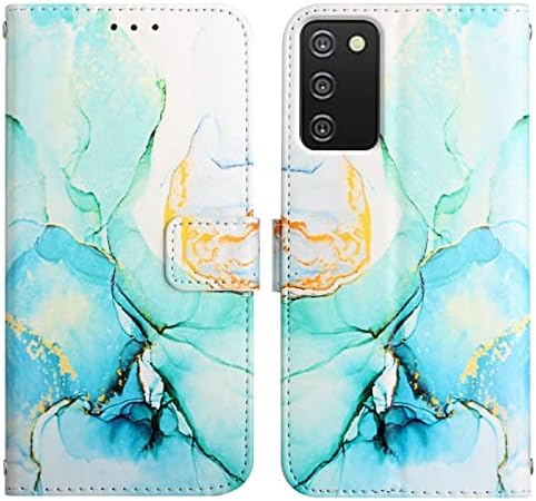 Oopkins para a capa da carteira Samsung Galaxy A03S, capa de couro de mármore PU com ranhuras de 3 cartas para garotas capa