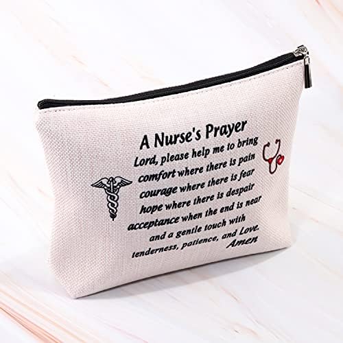 Presentes de oração de enfermeiros enfermeiros bolsa de maquiagem de enfermagem bolsa de bolsa presente para enfermeira