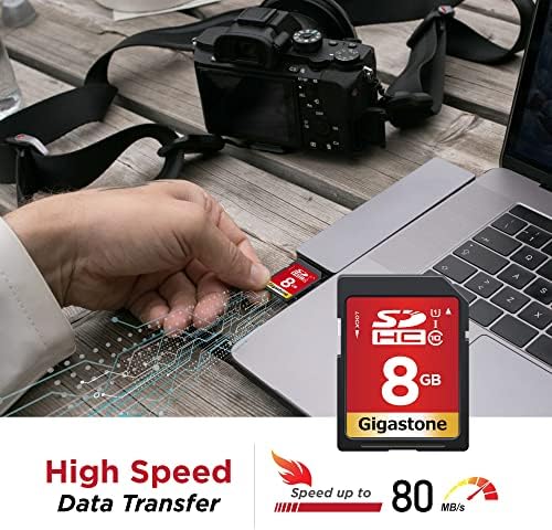 Gigastone 8GB 10-PACK SD CARD UHS-I U1 Classe 10 SDHC Memory Card Full HD Video Canon Nikon Sony Pentax Kodak Olympus Panasonic