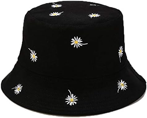 Umeupar bordado chapéu de balde reversível