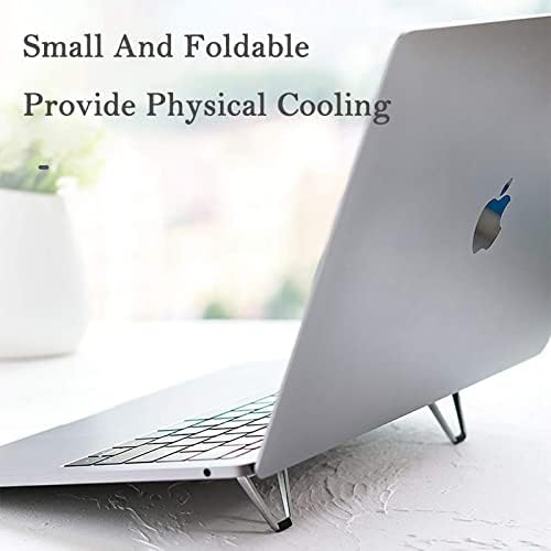 Laptop invisível portátil stand-2pcs, mini almofada de refrigeração de alumínio, teclado de teclado de computador, laptop leve