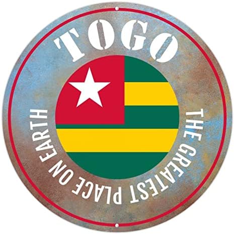 O melhor lugar na bandeira de metal terrestre Togo da bandeira de boas -vindas para a varanda da varanda da frente arte da