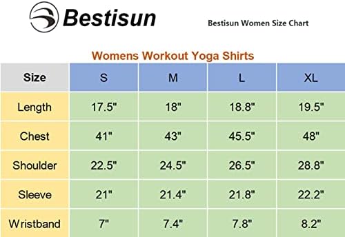 Bestisun manga longa Camisas de treino cortadas Camisas atléticas de ginástica yoga tops para mulheres
