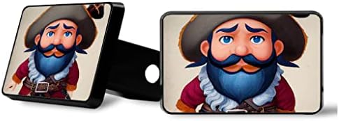 Capa de engate do trailer do gnomo vintage - capa de engate de trailer pirata - capa de engate de trailer de desenho animado