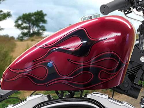 Decalques de chama - Tails do Devil - Demônio Vermelho - 6pc para Harley Davidson Honda Yamaha Suzuki Kawasaki Motorcycles