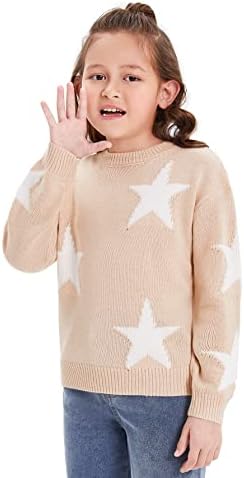 Tops casuais de suéter de manga longa de manga longa da menina de Wdirara Girl