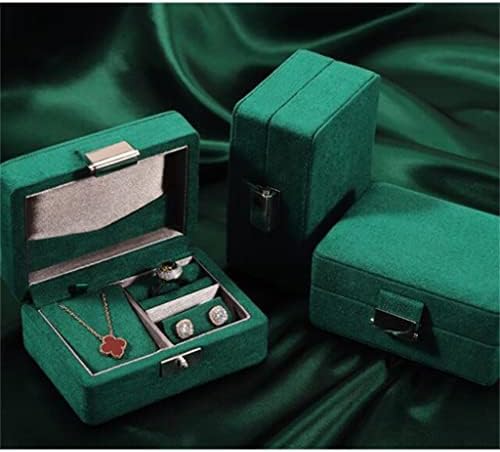 Caixa de armazenamento de jóias verdes da Irdfwh Square