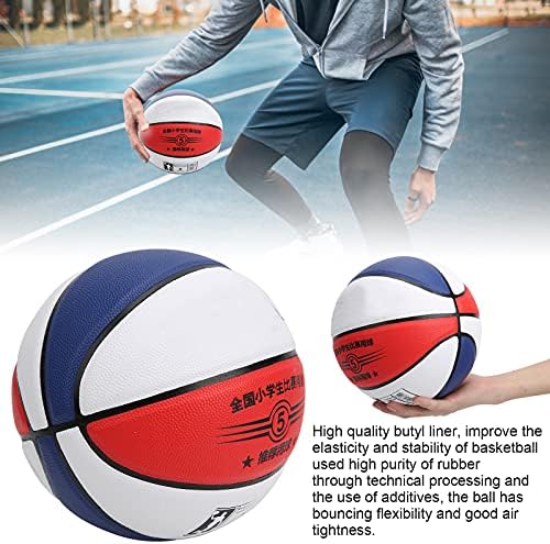 KOSDFOGE Tamanho 5 PU Sport Sport Basketball ， Equipamento de treinamento de esferas de bola interno externo multicolor