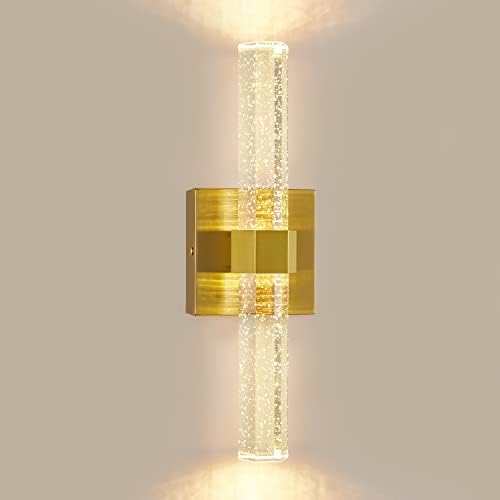 Armazdas de parede de Peesin LED, arandelas modernas iluminação de parede com vidro de bolha de cristal, arandela de