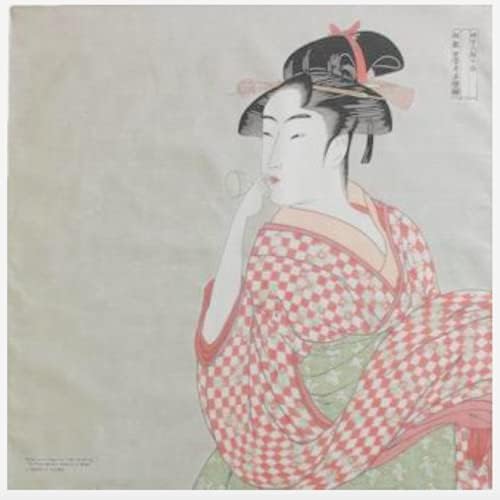 Furoshiki Tradicional Japonês Fabric - Bento Almoço embrulhando Bandana - Médio 18,9 x 18,9 polegadas, toalha de mão: Com o motivo